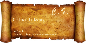 Czina István névjegykártya