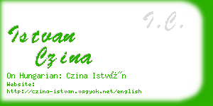 istvan czina business card